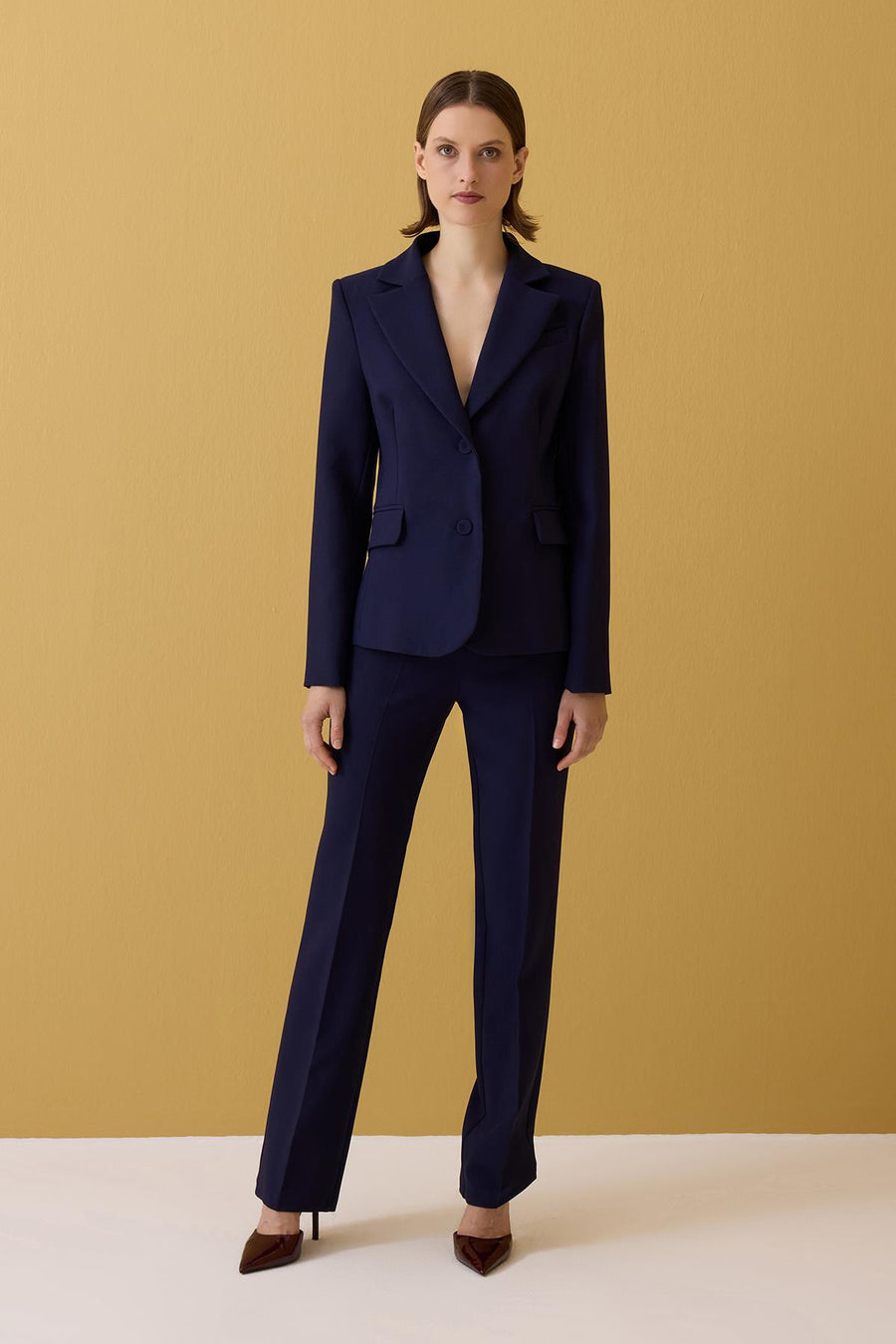 LACİVERT KADIN CEKET PANTOLON TAKIM