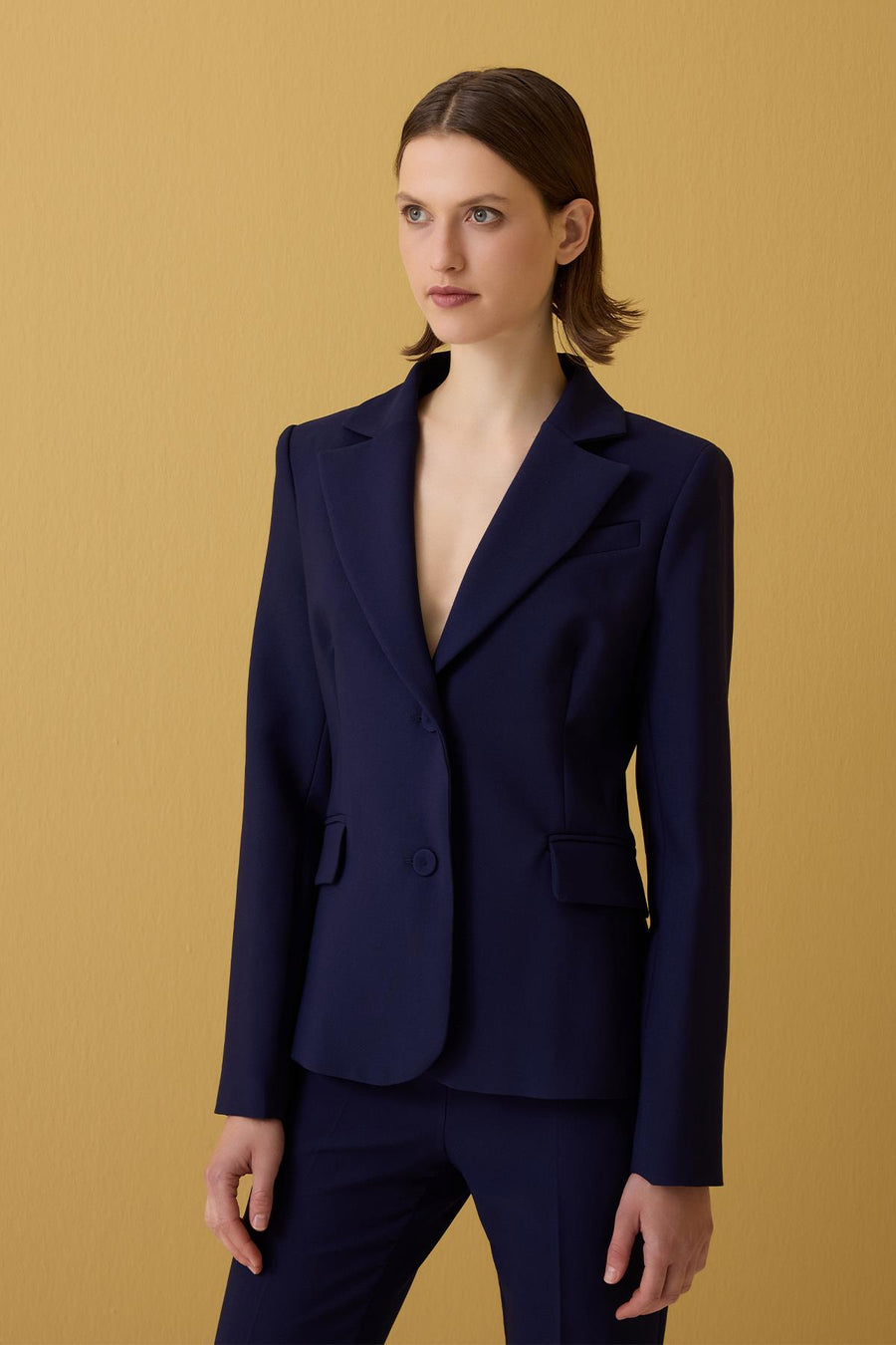 LACİVERT KADIN CEKET PANTOLON TAKIM