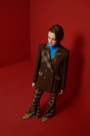  BROWN CHECKED SPANISH TROUSERS